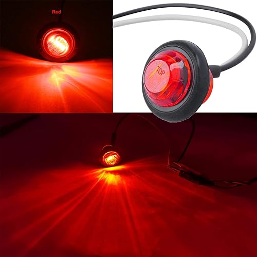 Miniatura 2 de 10 luces LED rojas de 34 pulgadas, luz LED de marcador de remolque, luz LED de marcador de bala, luz indicadora de identificación de señal de giro