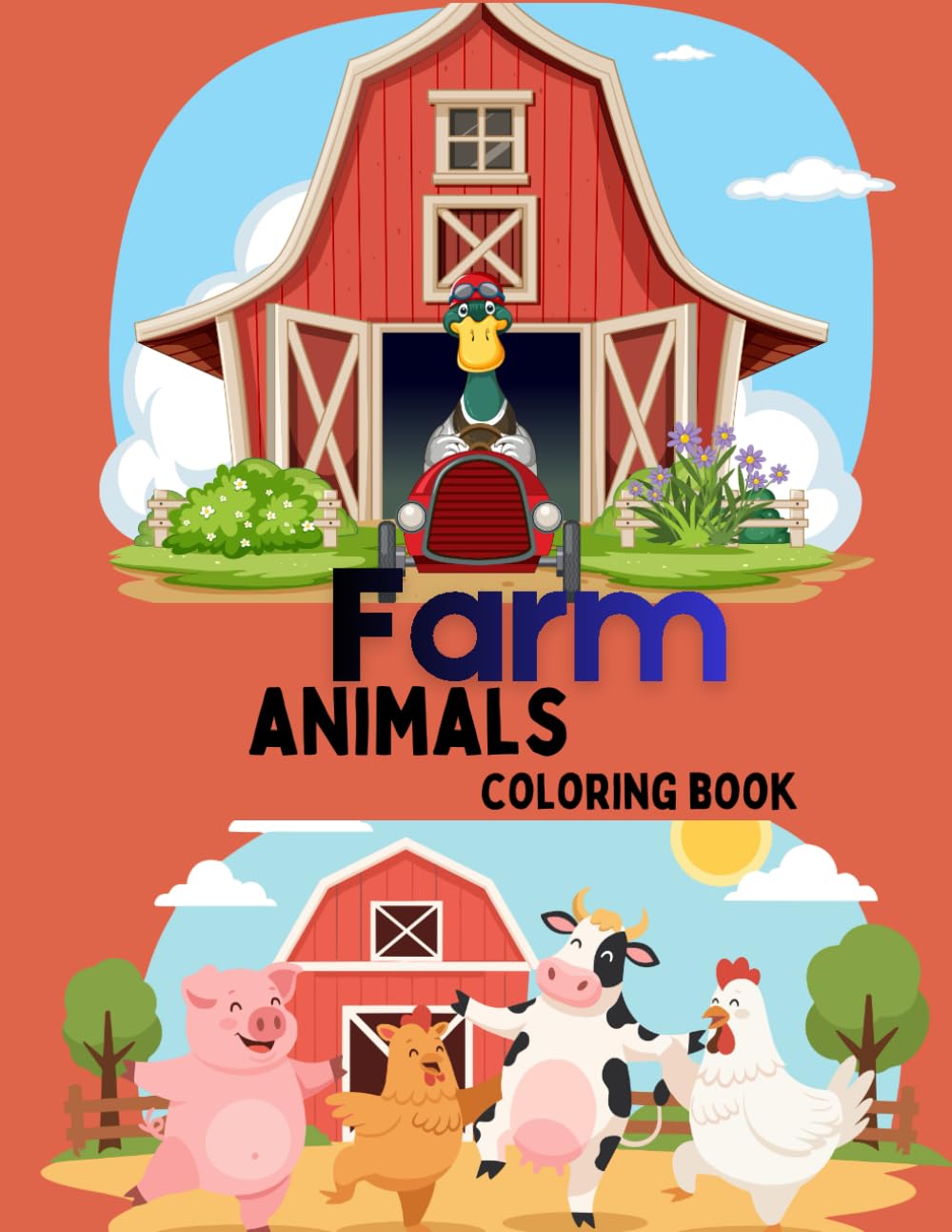 FARM ANIMALS COLORING BOOK
