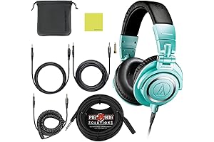 Audio-Technica ATH-M50x Studio Monitor Headphones With Extended Cable and Polish