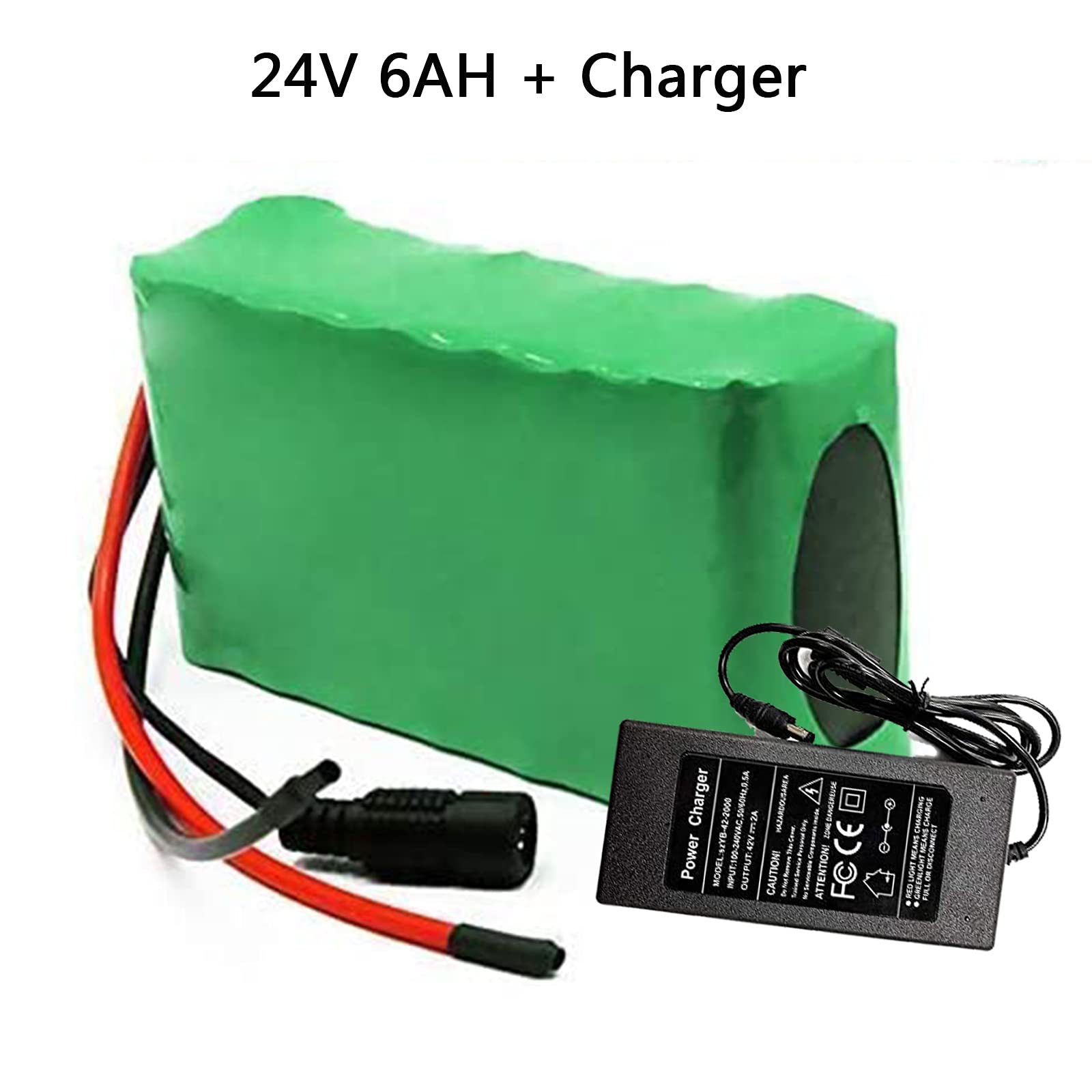 Amazon | 電動自転車リチウムバッテリーパック、24V 6Ah 7S2P電動 