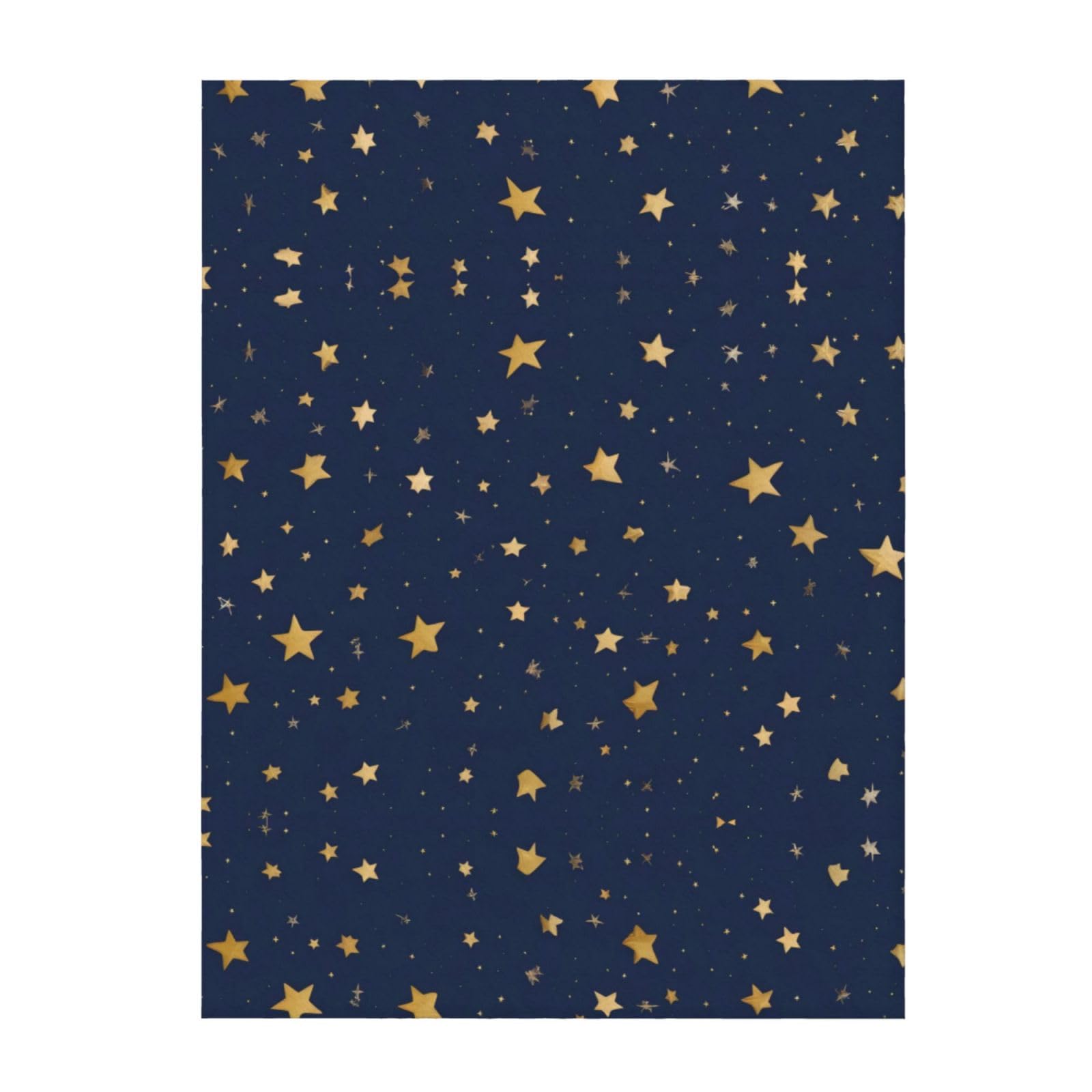 Couverture super douce premium bleu marine motif ciel étoilé finitions soignées