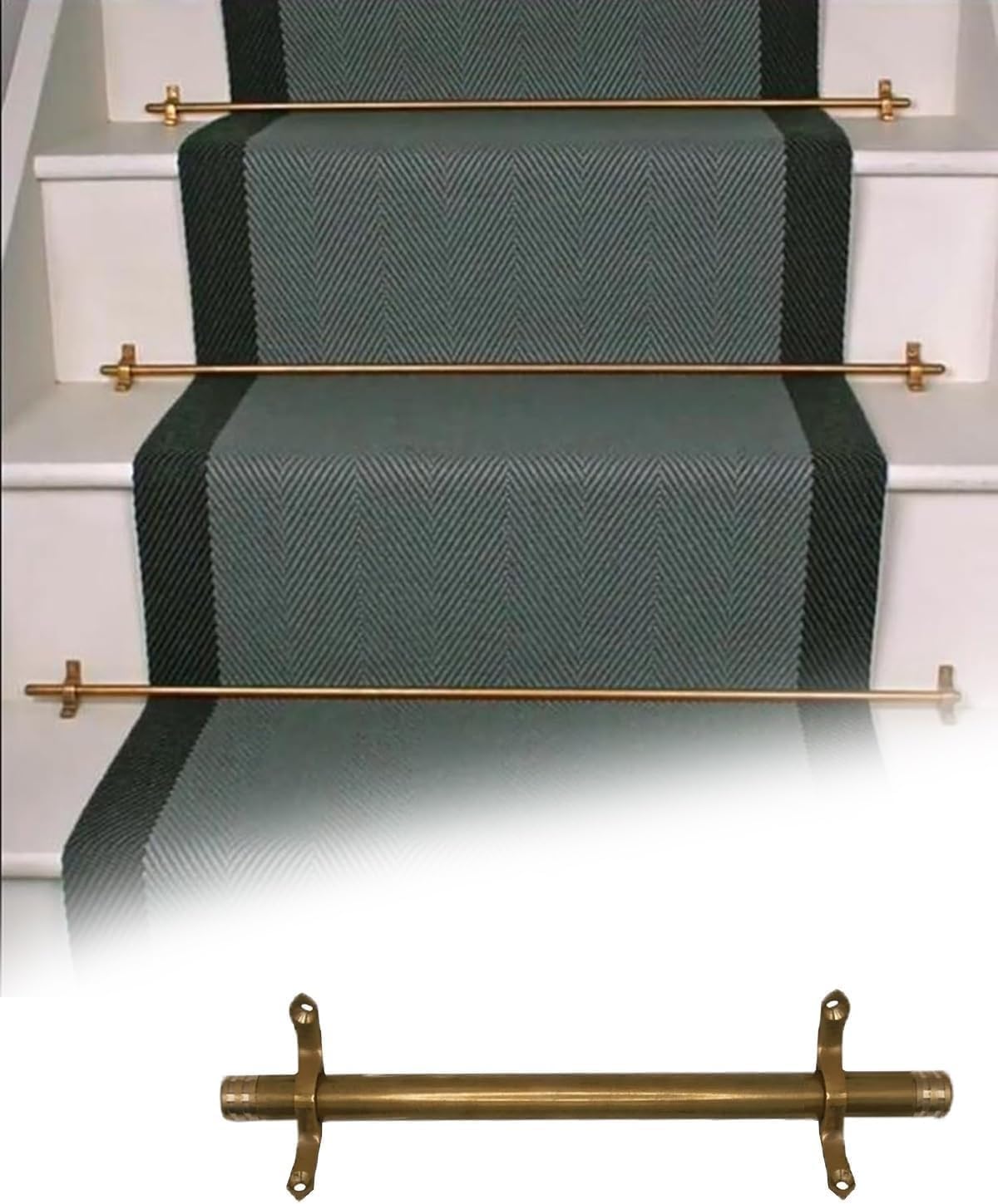 CGCSYZ Stair Carpet Rod for Carpet Runners, Non-Slip Carpet Fixer, Easy to Install, Stair Carpet Runners (1pcs 55cm/21.7in/1.8ft)