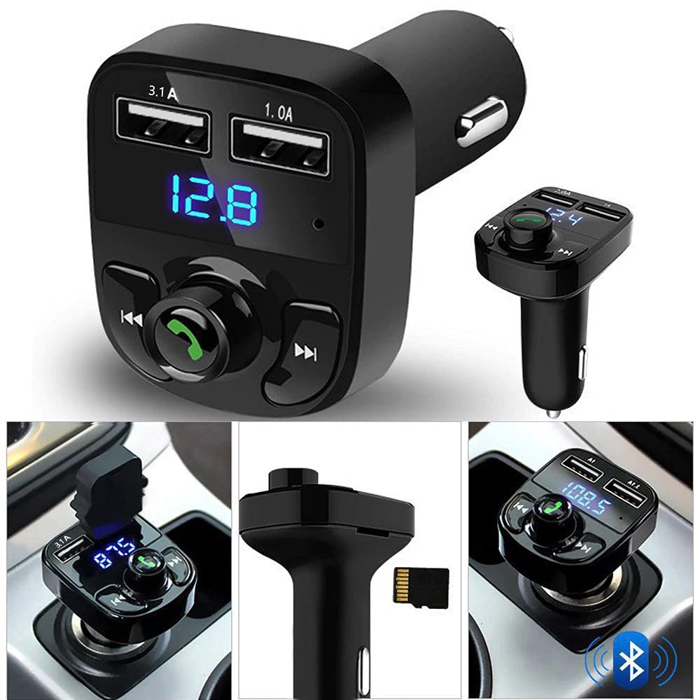 Kit inalámbrico Bluetooth manos libres del coche del transmisor de FM MP3 del reproductor dual USB cargador