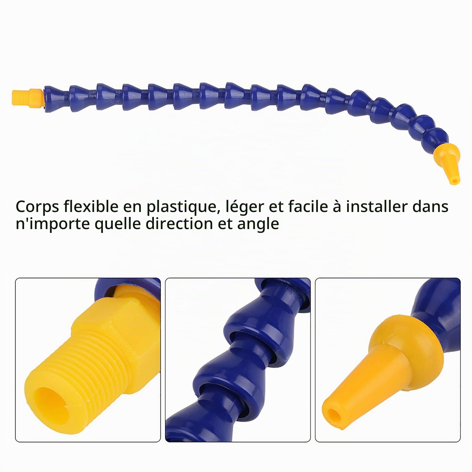 10pcs Tuyaux Flexibles En Plastique, Tuyaux flexibles en plastique pour eau huile liquide de refroidissement, Flexible plomberie Pour Machine CNC De Tour, 1/8 BSPT Fil Tuyau pour tour CNC-30 cm