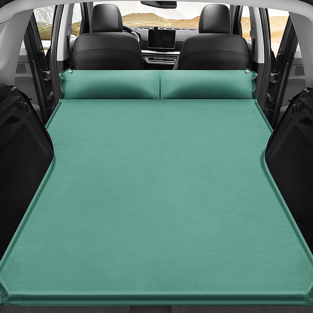 Car Inflatable Mattress for Toyota Grand Highlander 7 Seater 2024 2025. Rear Trunk Air Cushion Camping Travel Folding Self Inflating Sleeping Pad Back Seat Air Mattresses,Normal-Green