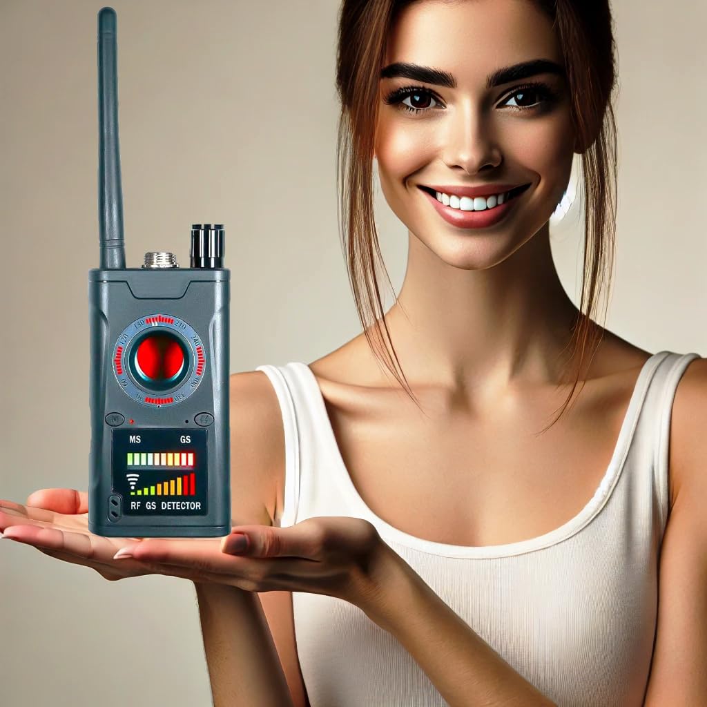 Rilevatore di Telecamere microspie - Scanner di Segnali RF, GPS e Campi Magnetici per Privacy e Sicurezza in Auto, Casa e Ufficio (k18s)