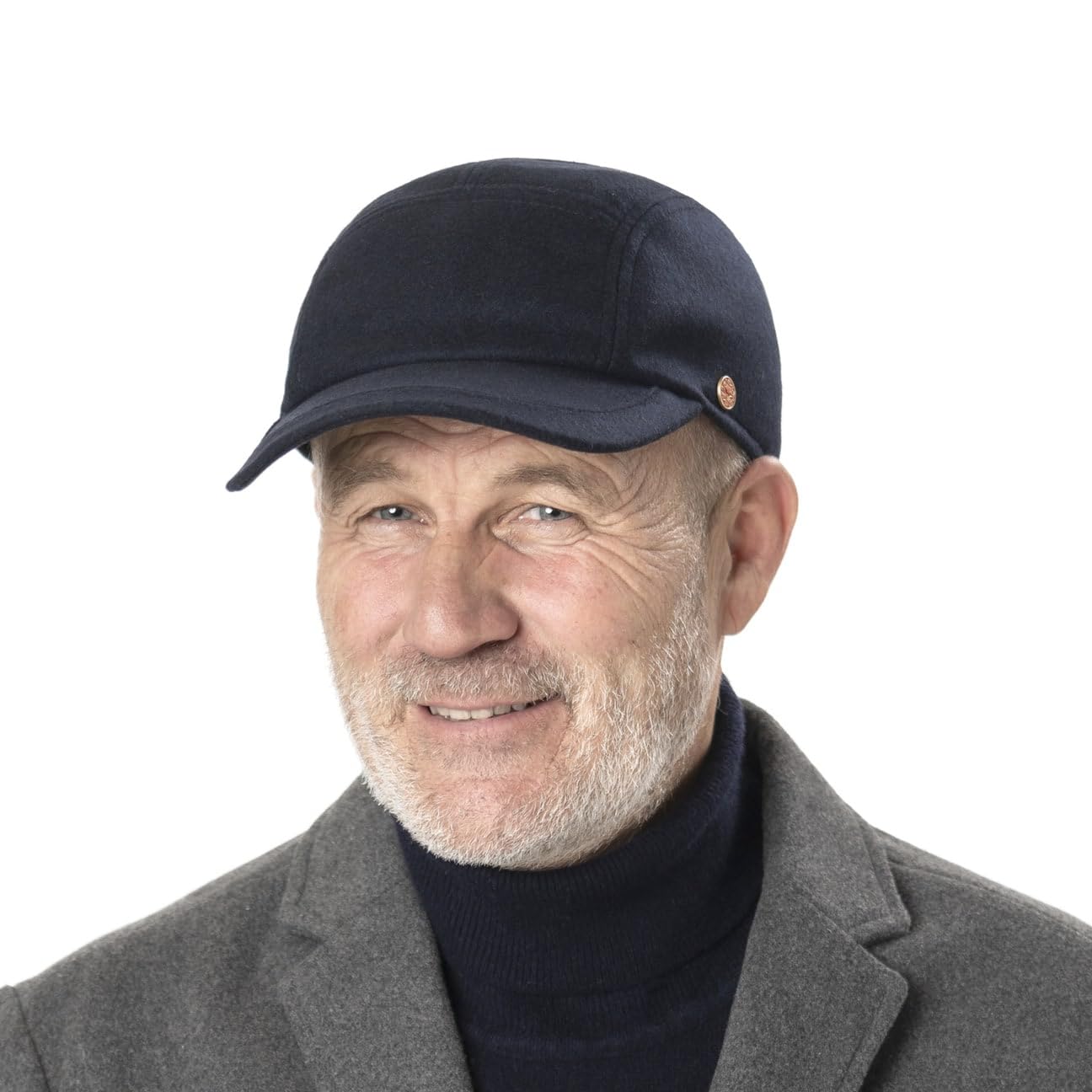Mayser Tino Sympatex Baseballcap 5-Panel Wollmischung Ohrenklappen Herren Winter Made in EU