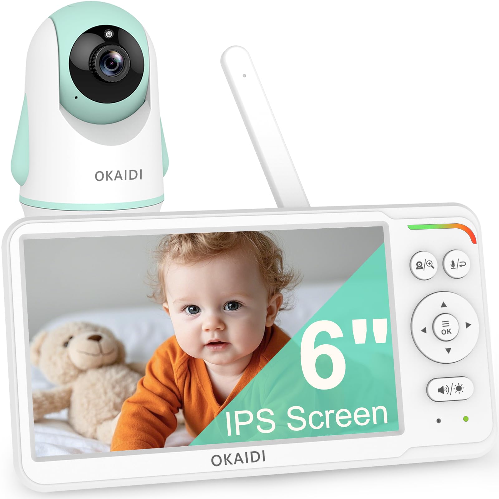 OKAIDI Baby Monitor with Camera and Audio,6