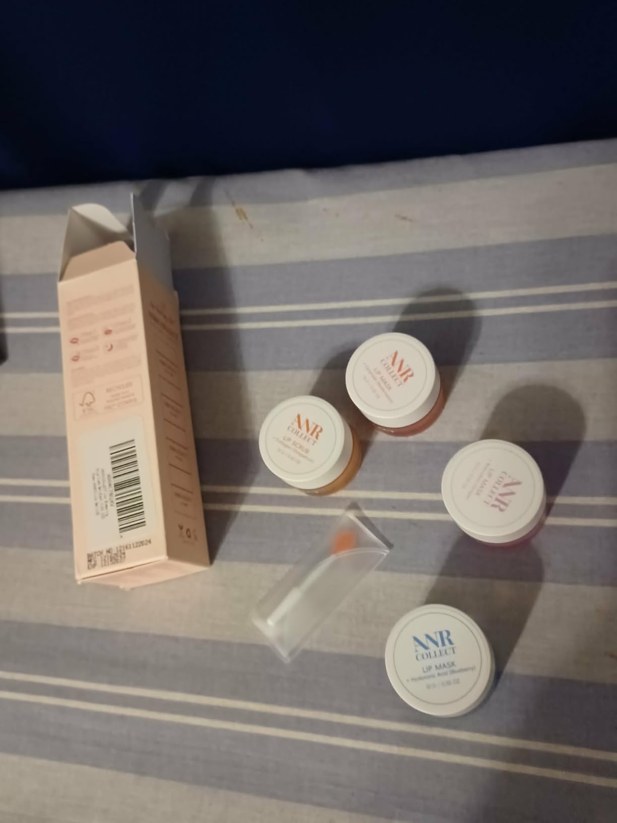 ANRCOLLECT Lip Care Set - Exfoliating Scrub + 3 Overnight Masks for Soft, Hydrated Lips, 4-Pack Gift Set