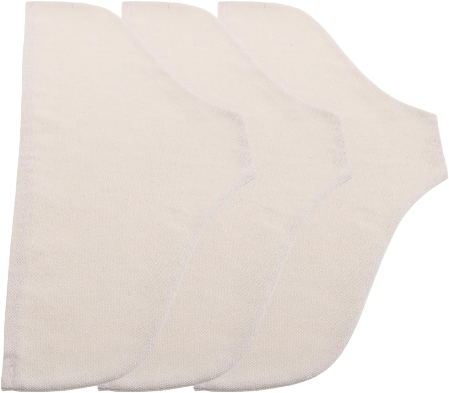 Baluue 3 Pcs Beige Cotton Linen Hanger Dust Covers for Clothes with Non-slip Design, Machine Washable Shoulder Covers for Garments, for Seasonal Clothing and Daily Organization, 43x21cm