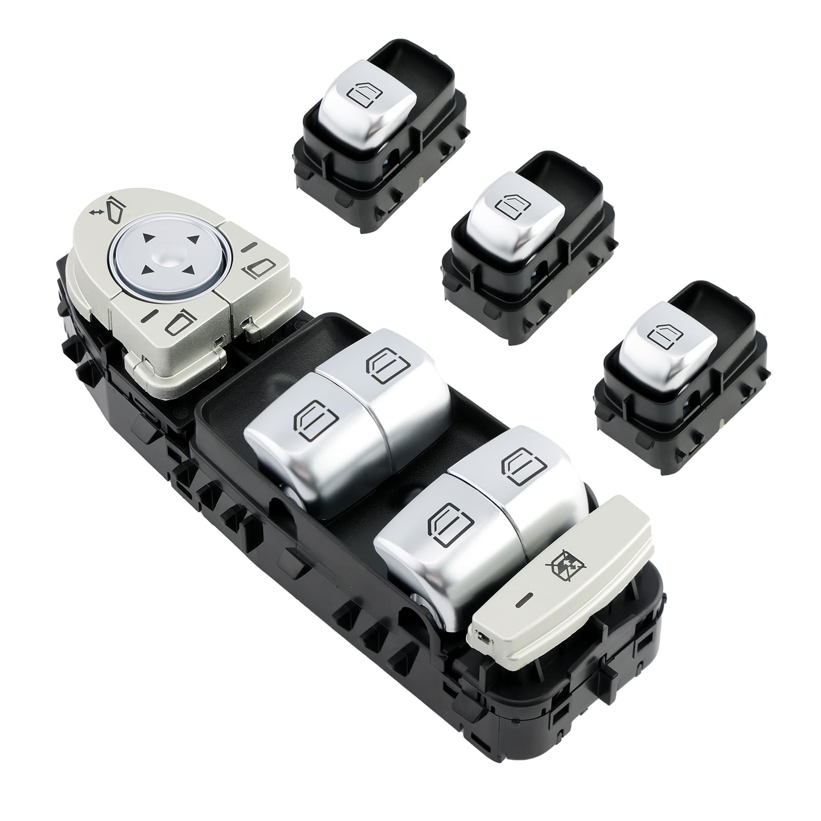 Master Power Window Switch Driver & Passenger Side Mirror Control, Compatible with 2015-2018 Mercedes-Benz C300 C350e C43 C63 GLC300 GLC43 AMG,