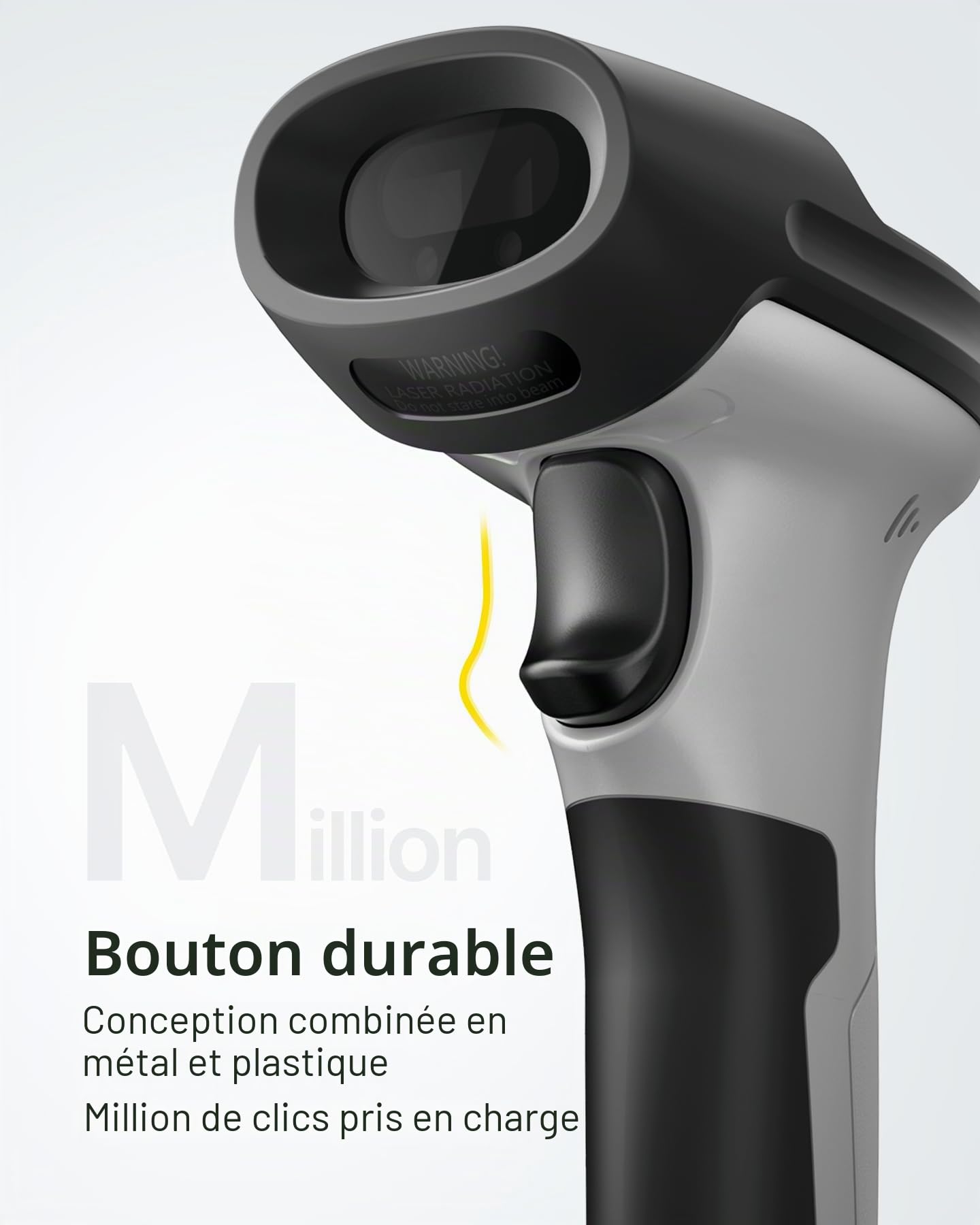 Inateck AI Lecteur Code à Barres, Barcode Scanner Bluetooth, Douchette Lecteur de Code Barre USB sans Fil 1D avec APP et SDK, 180 Jours en Veille avec Une Seule Charge, Rapide et Précise, BCST-70 AI