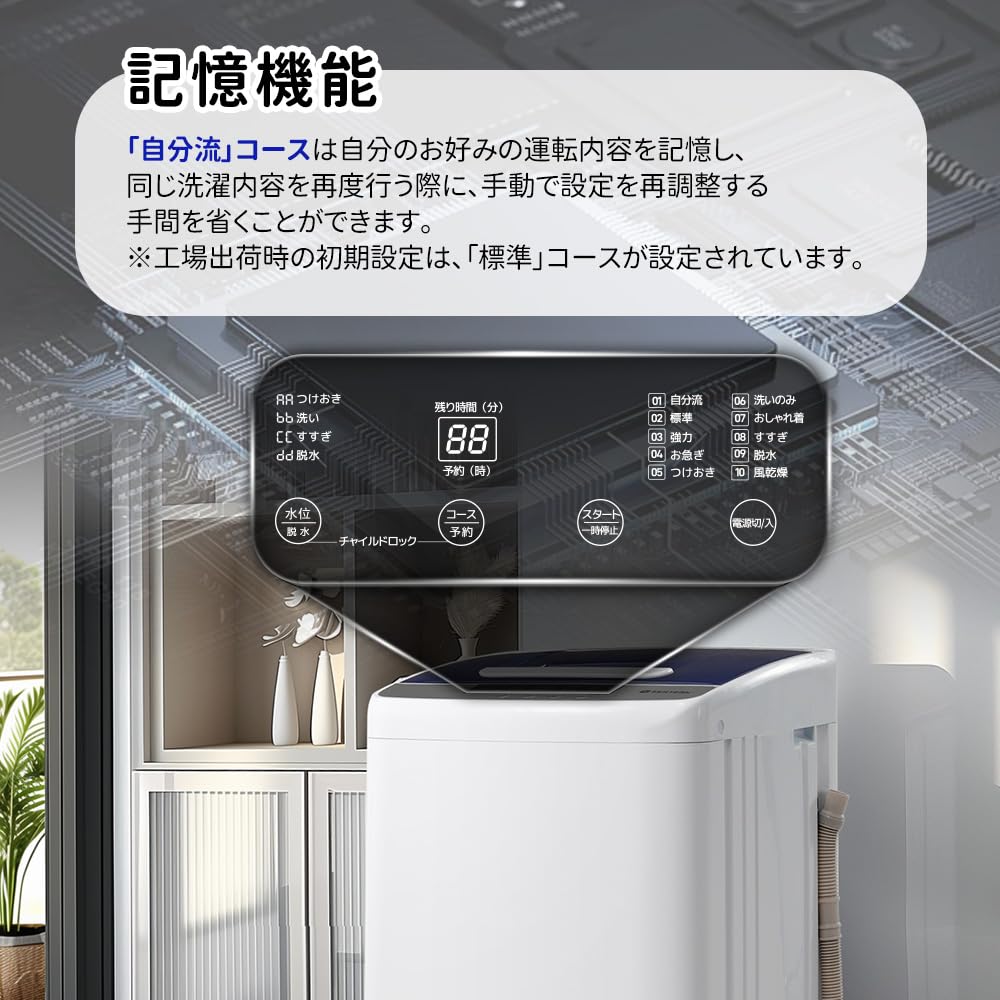 Amazon | 洗濯機 5kg 全自動洗濯機 小型 洗濯機 縦型洗濯機 10種類 