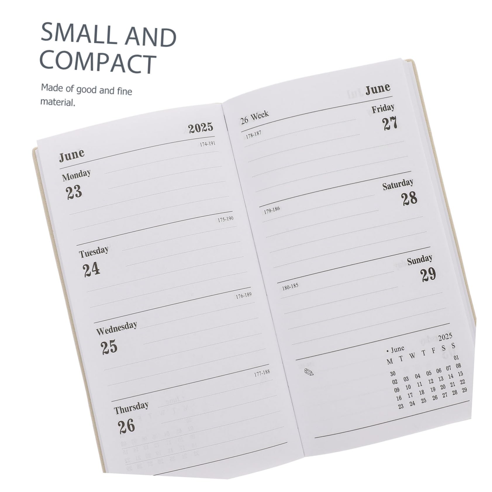3pezzi Agenda Notepad Portatile Per Lavoro Pianificatore Giornaliero Sintetica Design Alla Moda Per Ufficio e Viaggi