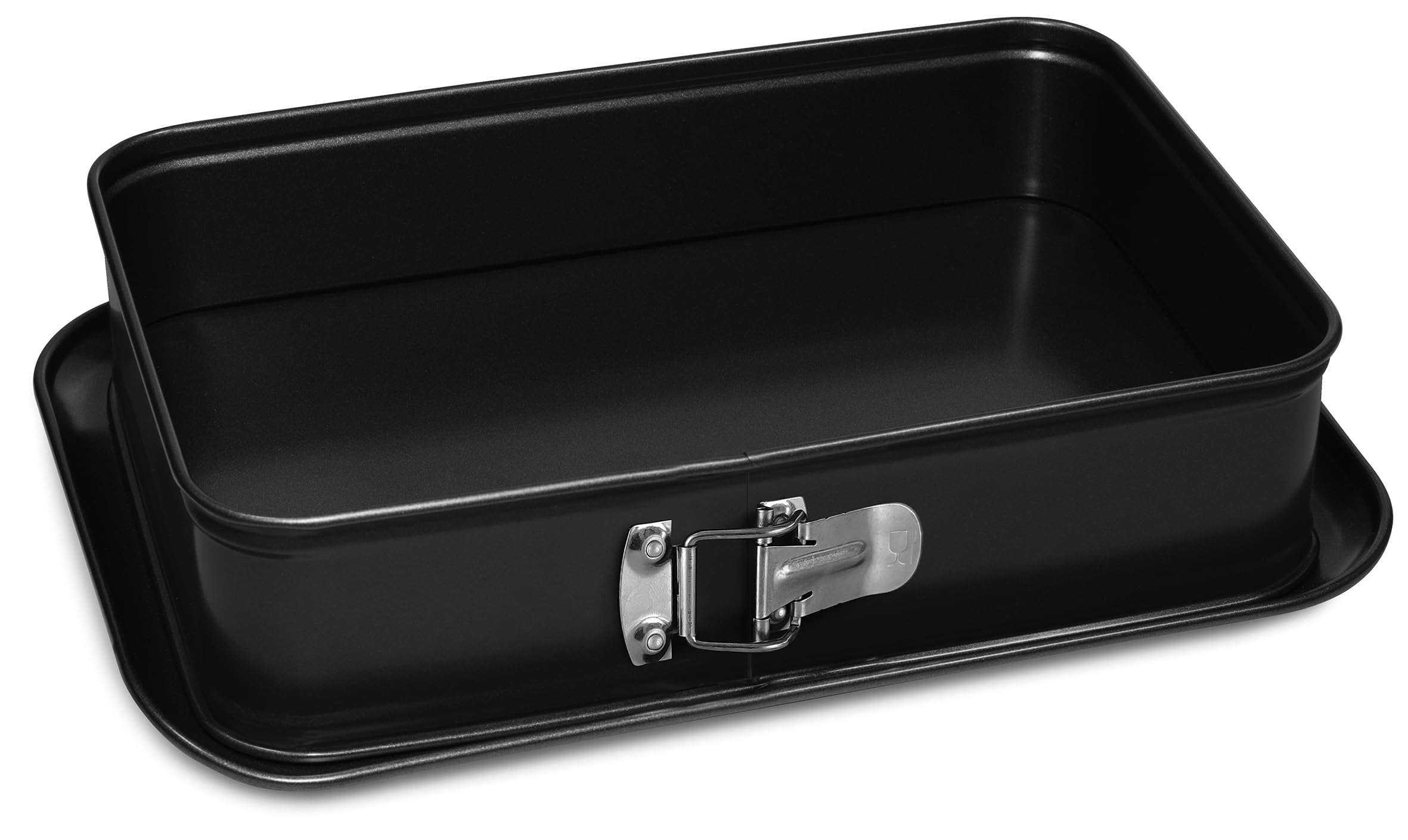 Moule rectangulaire à ouverture 28x19 cm, Fond anti-goutte, Acier avec revêtement antiadhésif, Noir