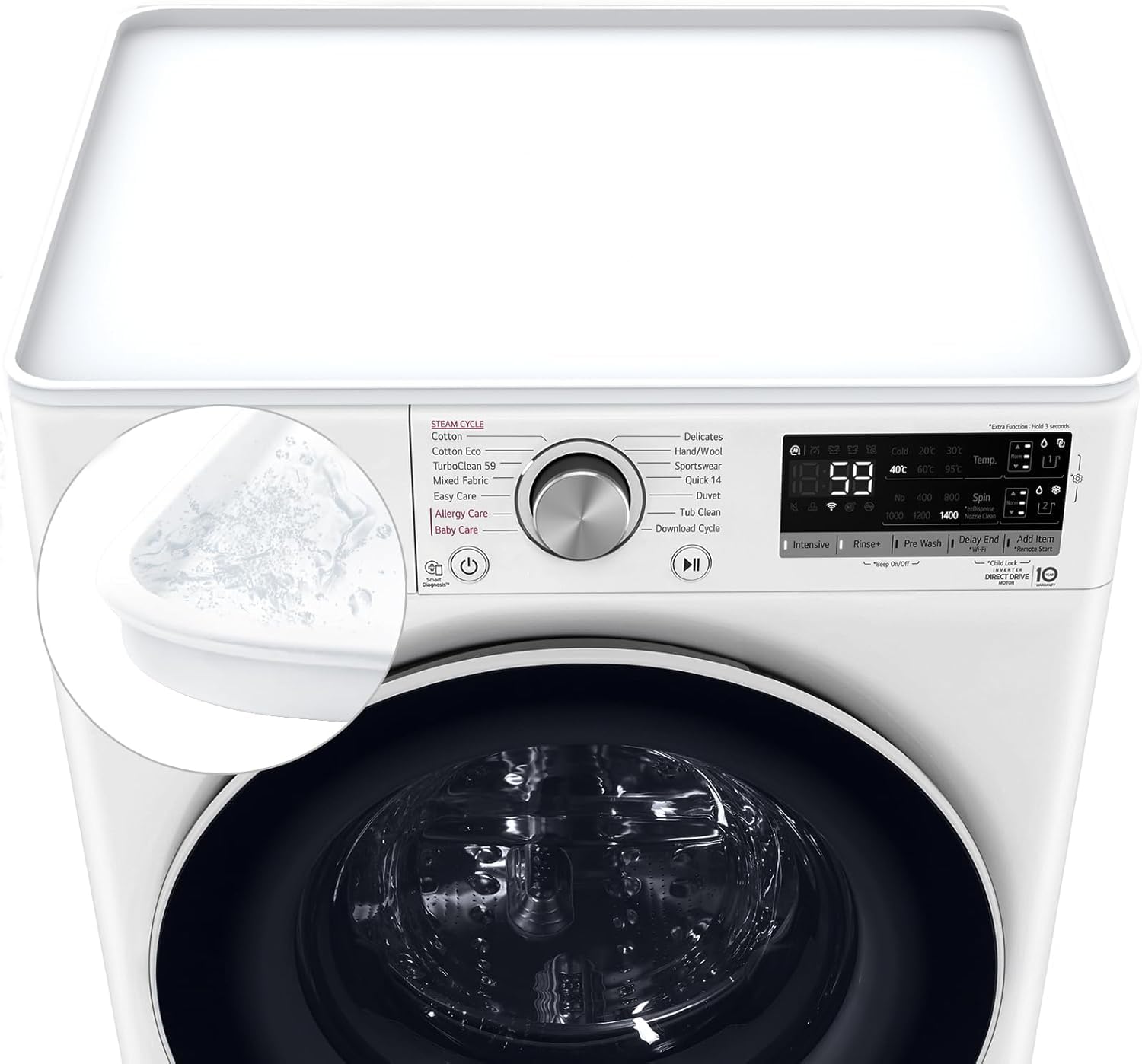 50 * 60 Waschmaschinenbezug Silikon Antirutschmatte Waschmaschinen Trockner, Waschmaschinenauflage Waschküche Küchen Arbeitsplatte Badematte, Gummi Wasserdicht Abdeckung (Weiß)