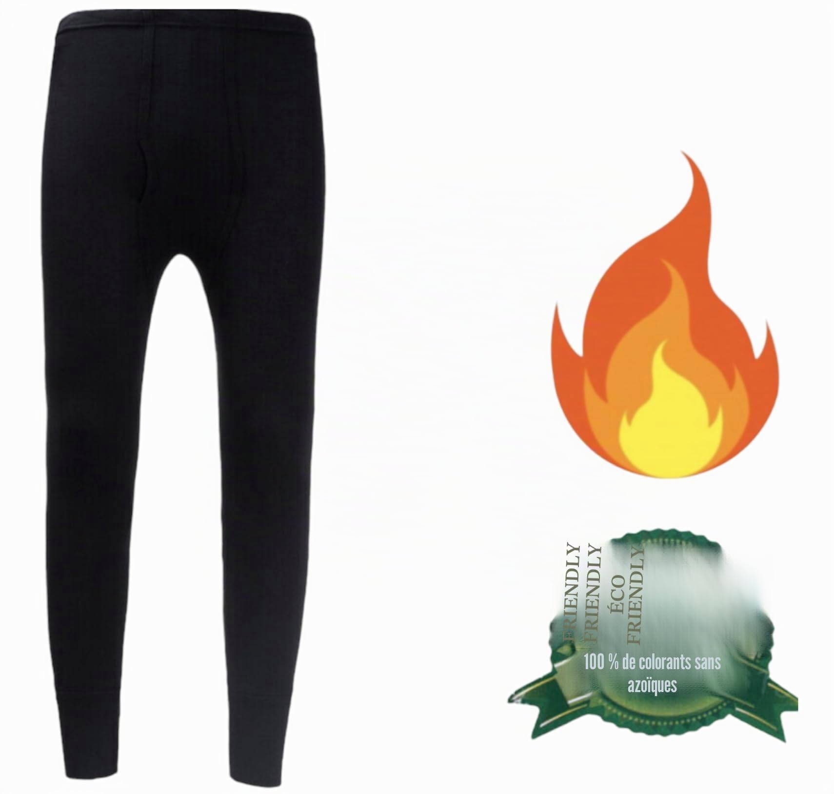ARG Lot de 2 caleçons thermiques pour homme - Sous-vêtements chauds - Sous-vêtement thermique - Sous-vêtement de base ultra doux