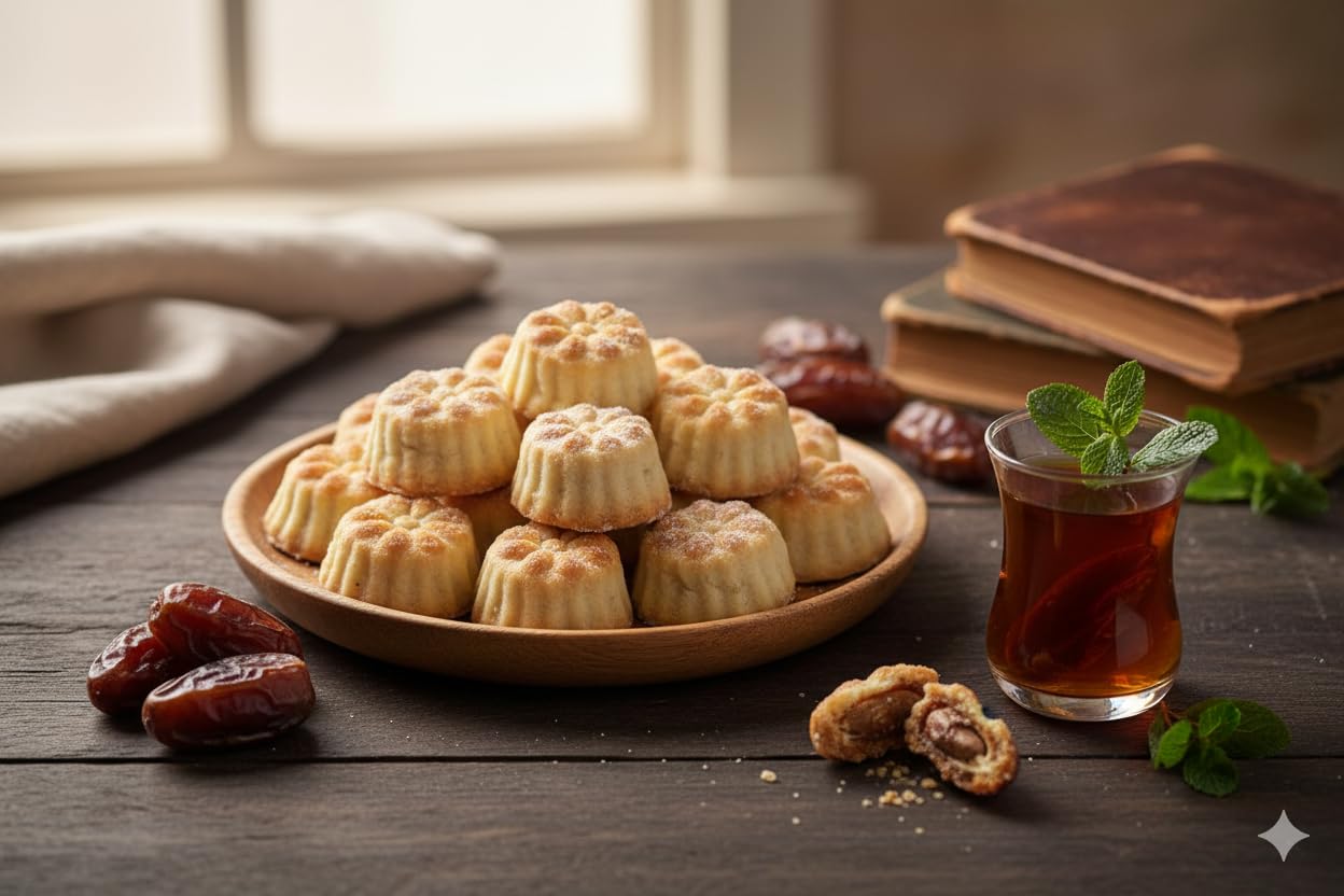 Zaitoune Maamoul Date Cookies - 9 oz – Authentic Middle Eastern Sweets | Arabic Cookies with Dates – Premium Dessert Gifts in Elegant Tin