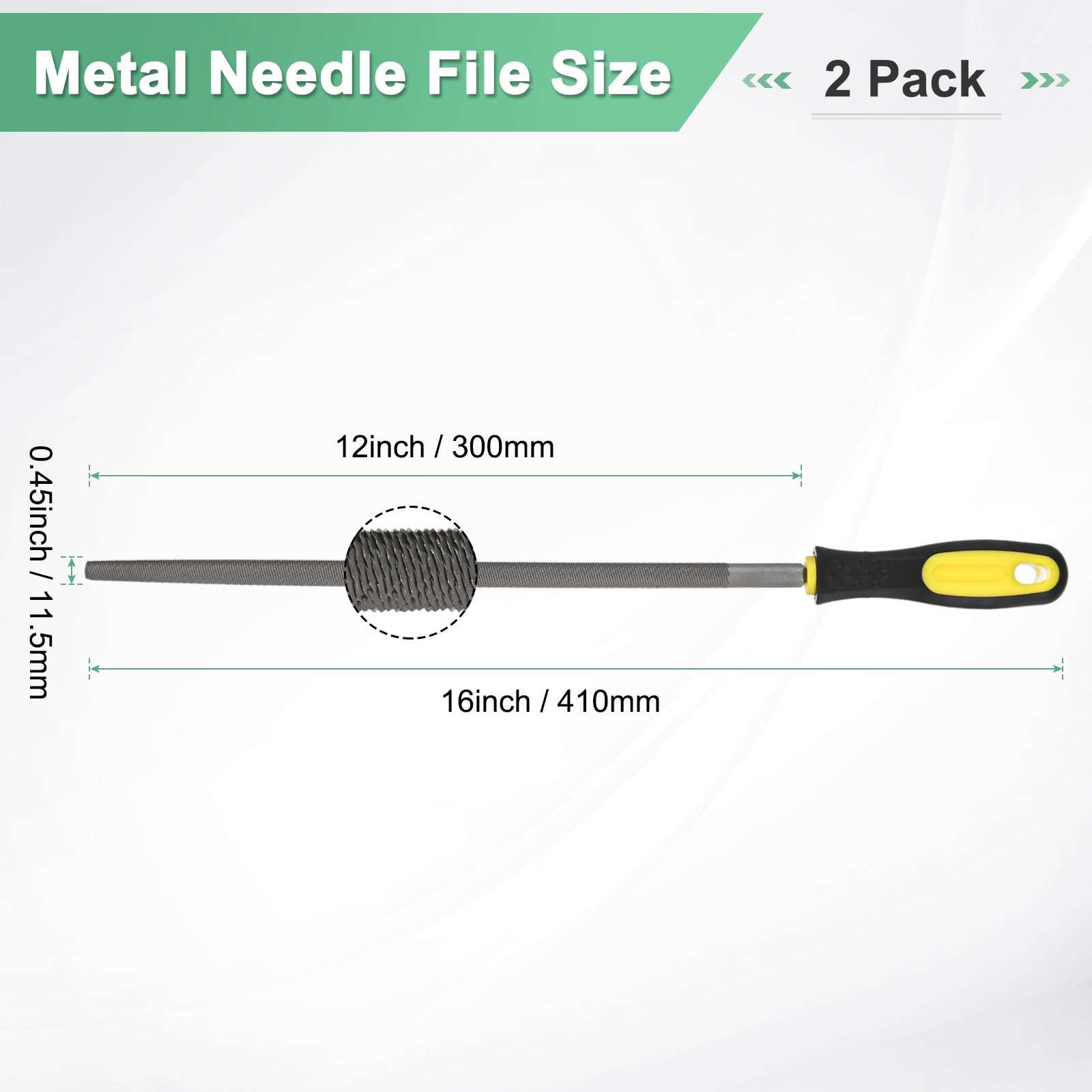 M METERXITY 2-Pack Round Metal File 12 Inch - Image 3