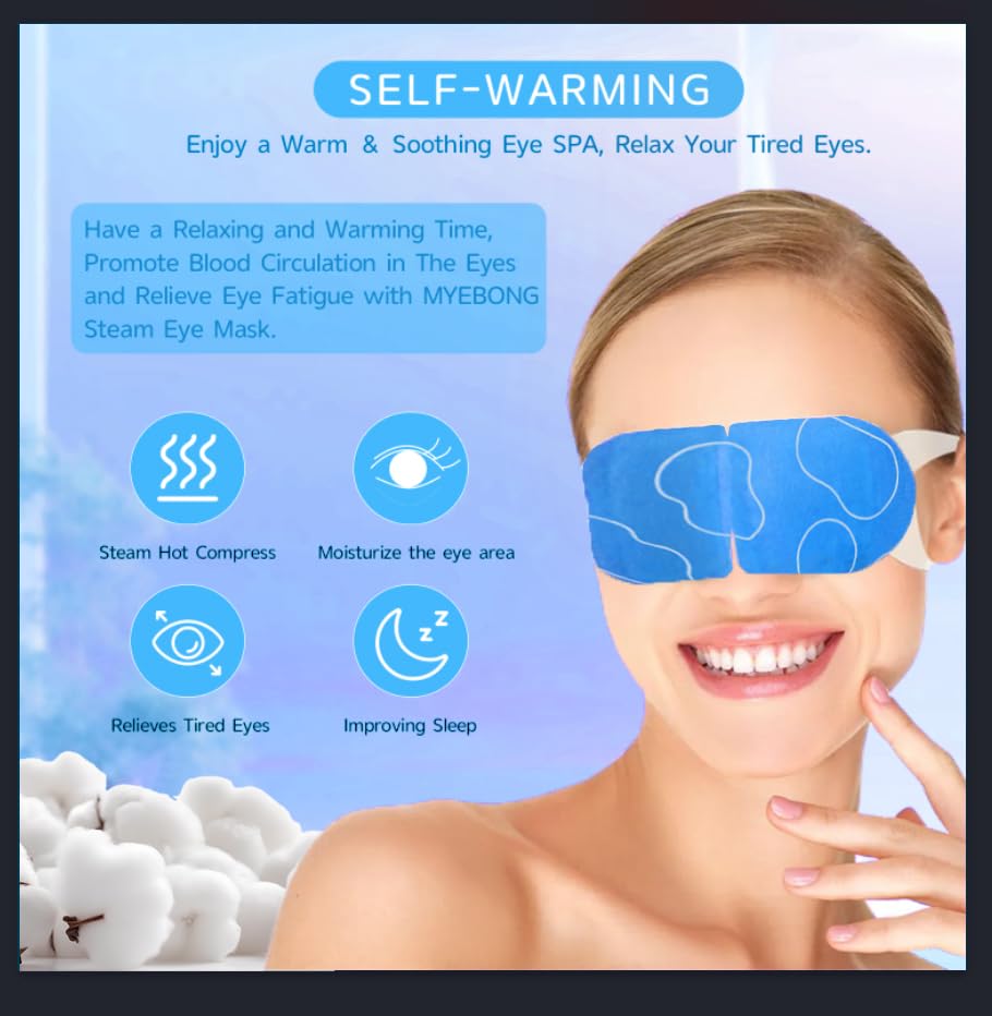 48 Packs Steam Eye Mask for Eyes, Warm Compress Eye Mask, Self Heating Eye Masks Help for Eye Spa, Disposable Heated Eyes Mask for Sleeping Relief Stress Eye Fatigue(Unscented) - Image 3