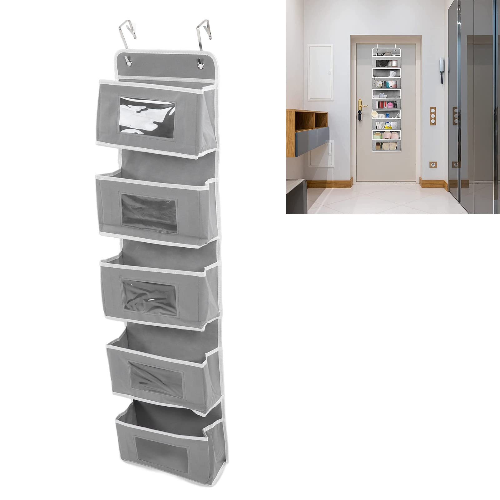 Hangende organizer voor de deur - 5 vakken - Slaapkamer, kantoor