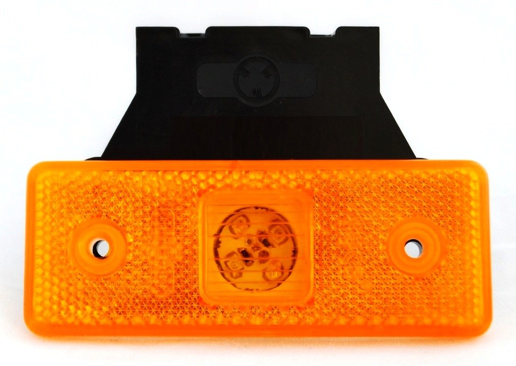 8 luces de gálibo naranja ámbar 24 V marcador lateral 4 luces LED con soportes para volquete, remolque, chasis, camión, caravana, bus