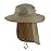 Home Prefer Outdoor UPF50+ Mesh Sun Hat Wide Brim Fishing Hat with Neck Flap (Light Vert Khaki)