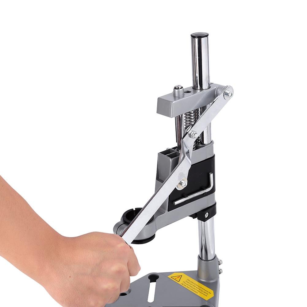 Soporte Taladro, Prensa de Banco, Taladro Vertical con Columna Redonda y Mordaza de Regalo, 150 x 240 x 400 mm, para Bricolaje, Carpintería, Reparar