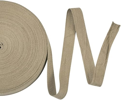 Miniatura 1 de Boutigem - Cinta de sarga de algodón de 147 pies, cinta de espiga de 34 pulgadas, cinta de encuadernación bia, decoración de Navidad para caja de