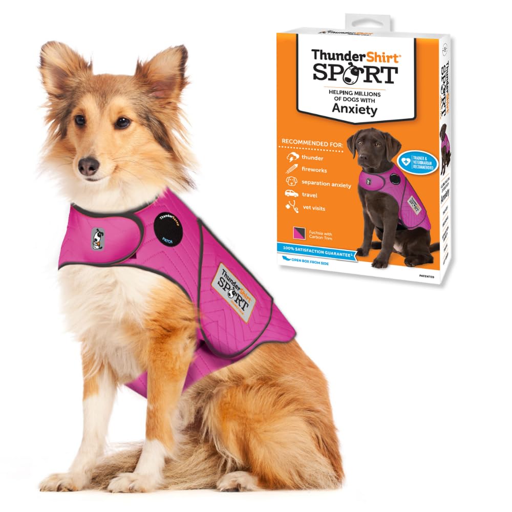 ThunderShirt for Dogs, Large, Fuchsia Sport - Dog Anxiety Relief Calming Vest
