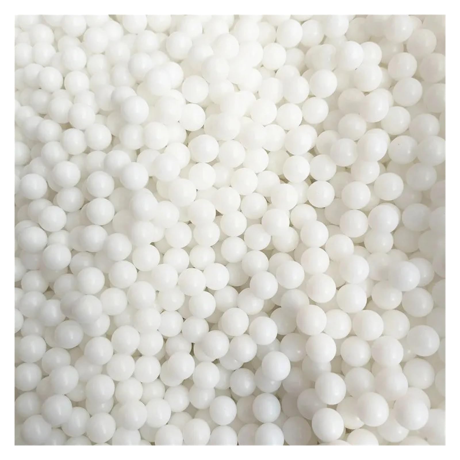 ZHGUIMING 5 à 500 pièces de diamètre 2 2,38 2,5 2,778 3 3,175 3,969 4 mm à 15,875 mm, billes en plastique POM blanches, billes lisses en polyformaldéhyde de précision solides(100pcs,14mm)