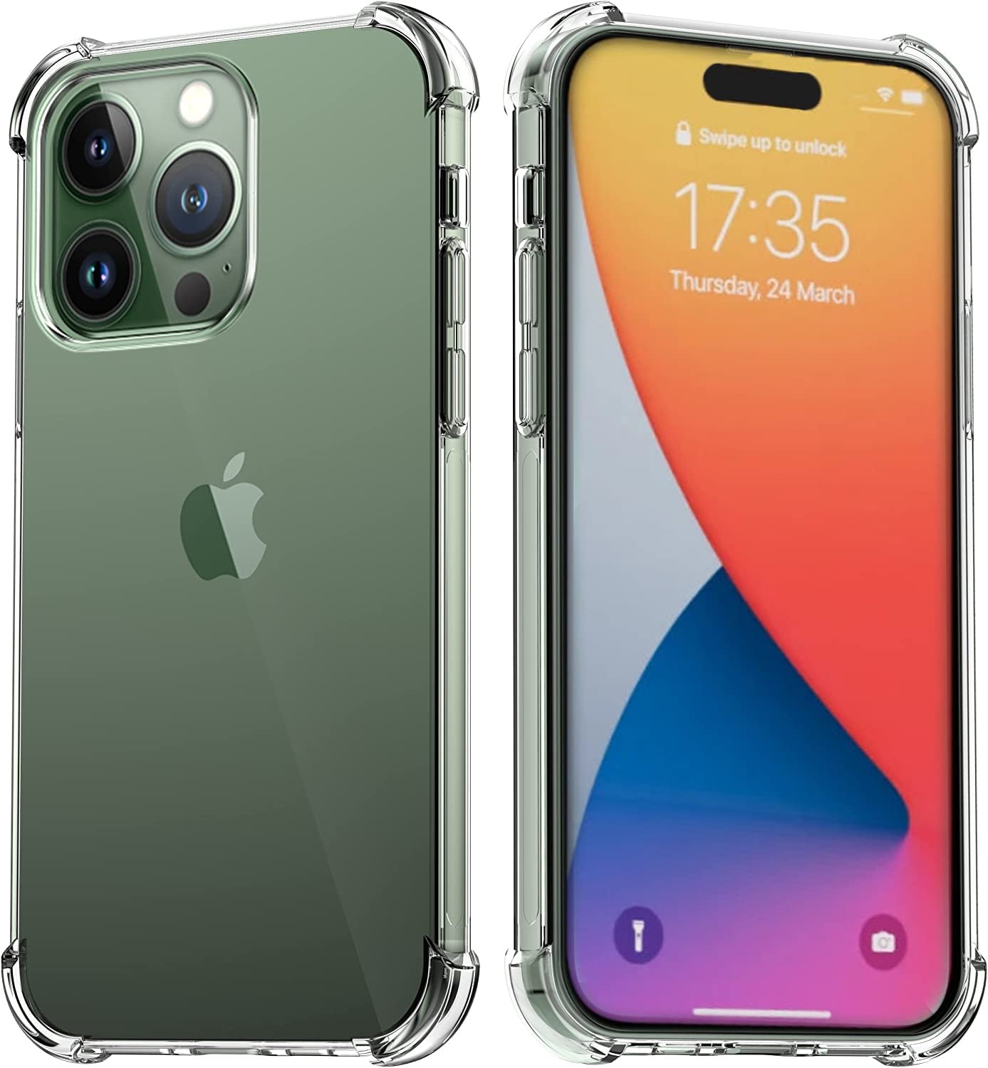 EMODIL iPhone 14 Pro Max Case Cover Clear Back Air Cushion Soft Silicone Shockproof Anti-Scratch Protective Bumper Shell Corner for iPhone 14 Pro Max ® (iPhone 14 Pro Max, Clear) iPhone 14 Pro Max Clear