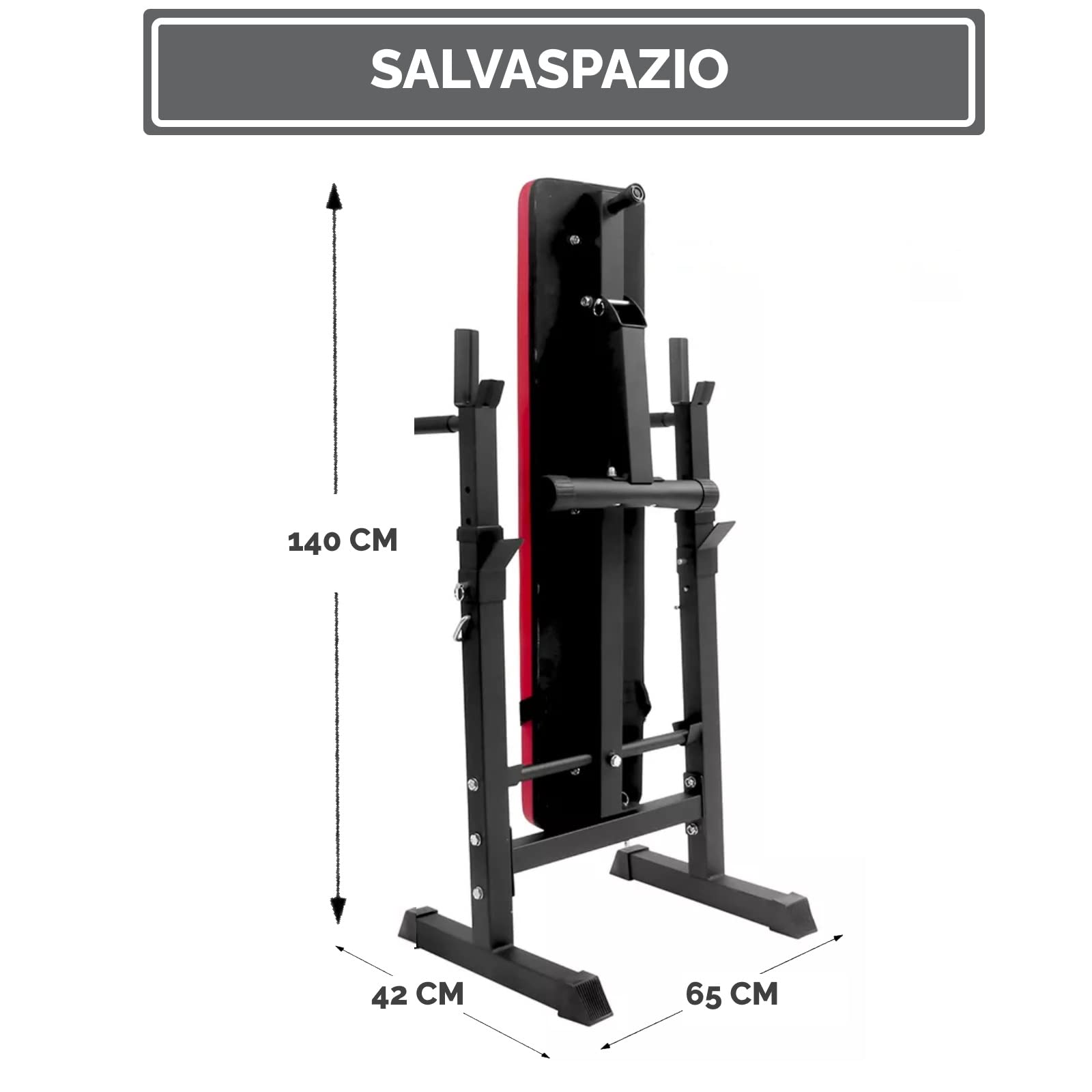 FFitness Panca pesi con supporto Bilanciere Panca Piana Palestra pieghevole regolabile Multifunzione Rack Weight Bench per sollevamento pesi