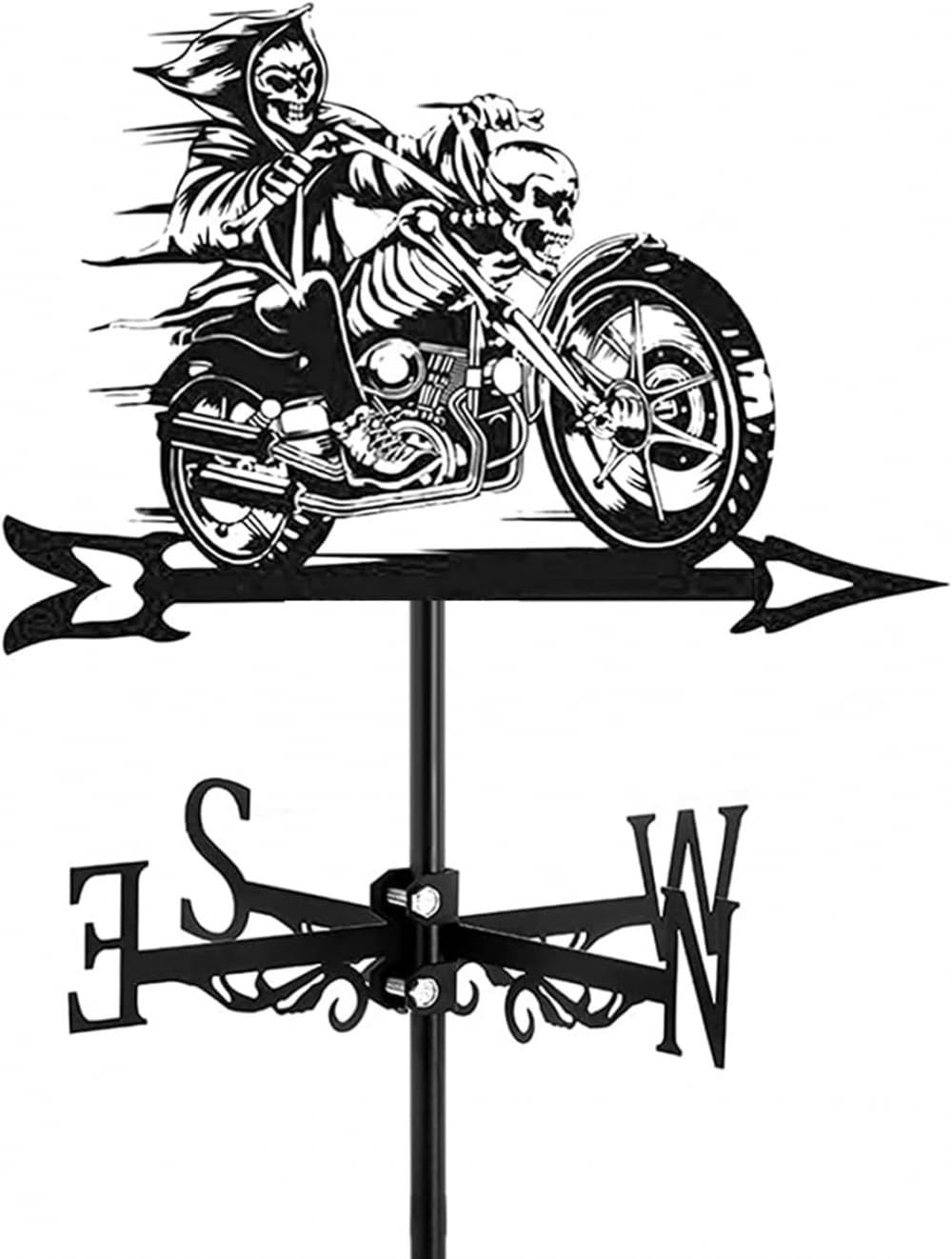 Lrtyzbd Motorcycle Weather Vane For Roof Mount Cycling Motorcyclist Decoration Wind Vane Wrought Iron Look Weathercock Measuring Tools Easy Use And Install,Motorbike
