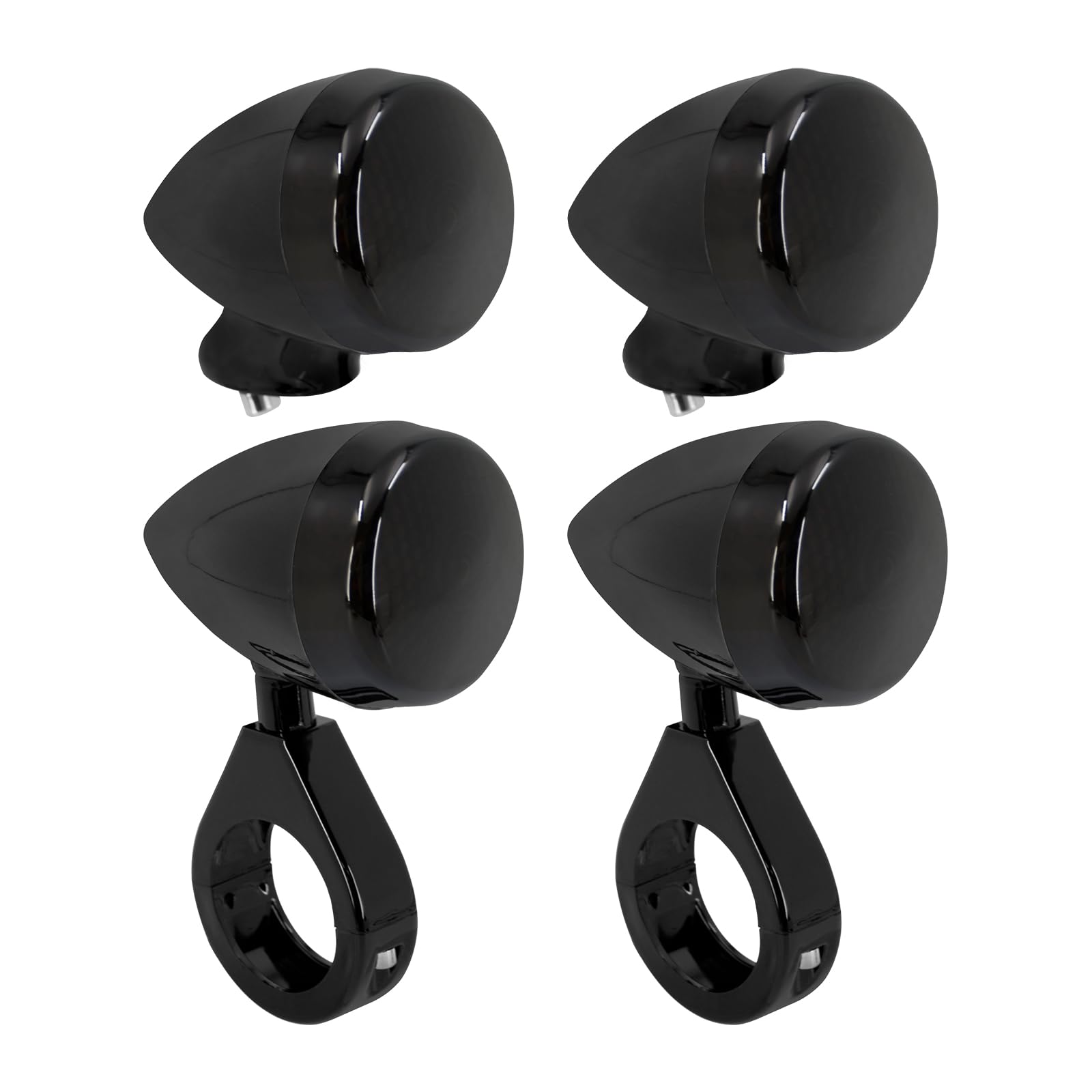 4Pcs LED Turn Signal Light Black-Black Lens