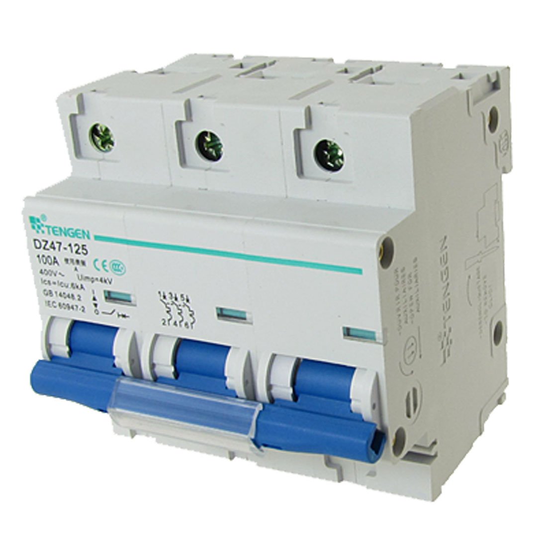 IEUMJNAT Safety Switch 3P Overload Miniature Circuit Breaker AC 400V 100A