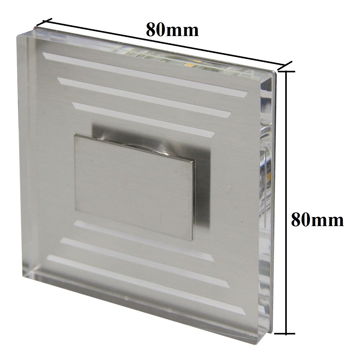 Image secondaire de Trango 1er Set SL-013 LED Wandleuchte IP44 *SOFIE* in Eckig Wandleuchte, Treppenleuchte inkl. 1 Watt LED Modul 3000K warmweiß be
