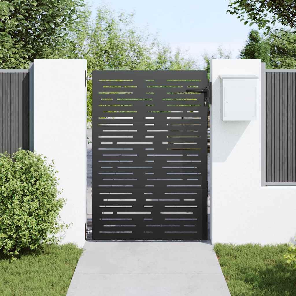 Portillon de Jardin en Métal, Portail de Jardin Porte de Clôture (105 x 125 cm)