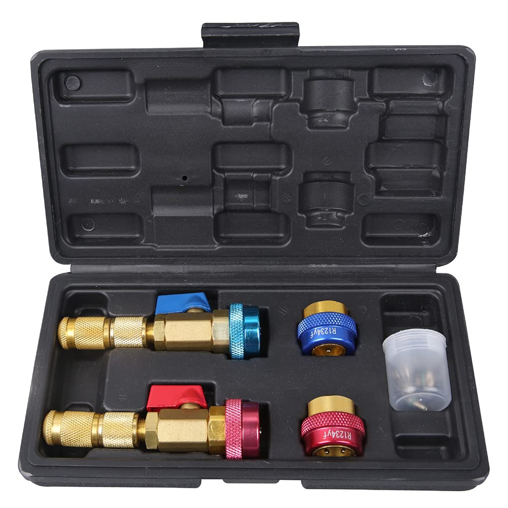 Riloer R134 R1234YF Kit di strumenti per la rimozione del nucleo della valvola dell'aria, adatto per refrigeranti condizionatori d'aria R134 e R1234YF