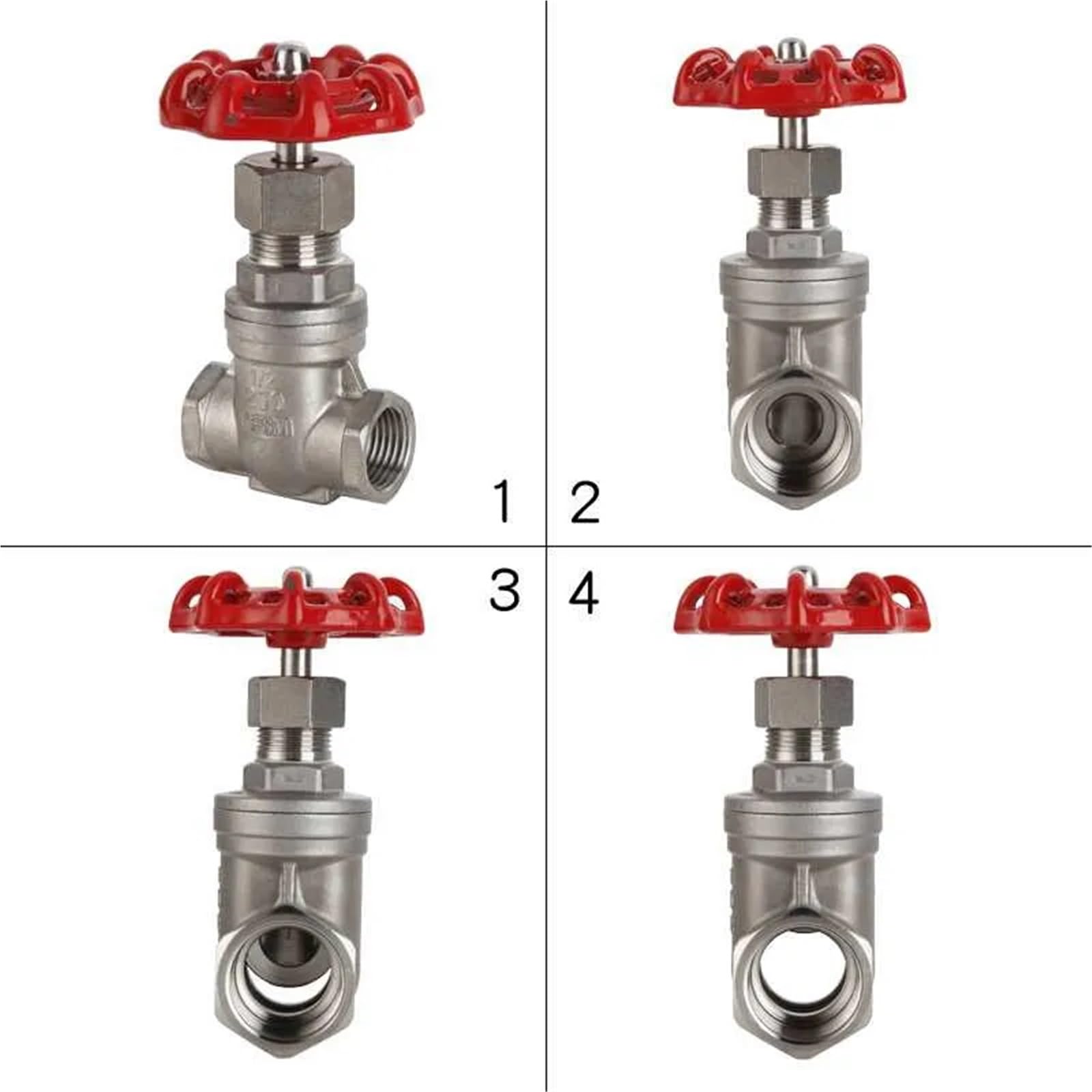 Valvola a saracinesca in acciaio inossidabile con filettatura femmina da 1/2" 3/4" 1" 2" DN15 DN20 DN25 DN32 DN40 DN50 passante 1,6 MPa per Petrolio(DN20)