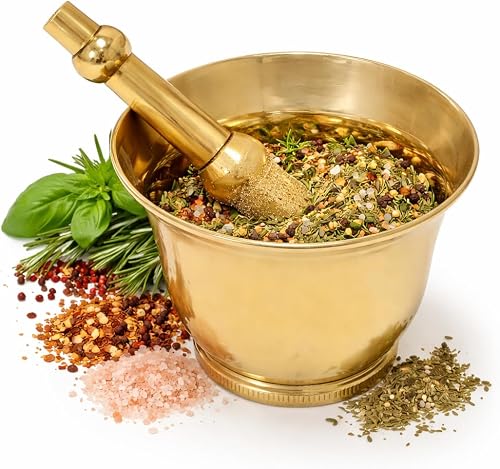 Best for dry spices: Brass Mortar and Pestle Set