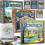 Great Set of Dominion 2nd Edition Base and The EXPANSIONS: Dark Ages and Prosperity Bundle with Random Color Drawstring Bag Plus Token