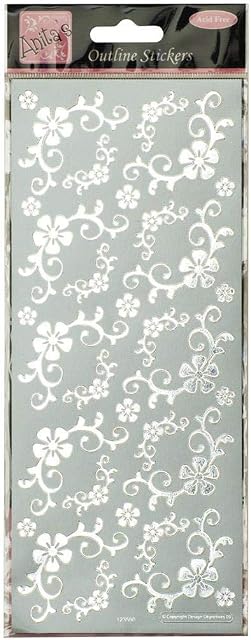 anitas Stickers, Silver, One Size