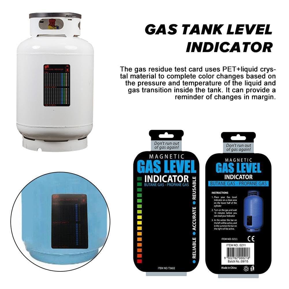 1 indicateur de niveau de gaz pratique propane, butane, GPL, carburant, réservoir de gaz, indicateur de niveau de remplissage, accessoire de mesure magnétique