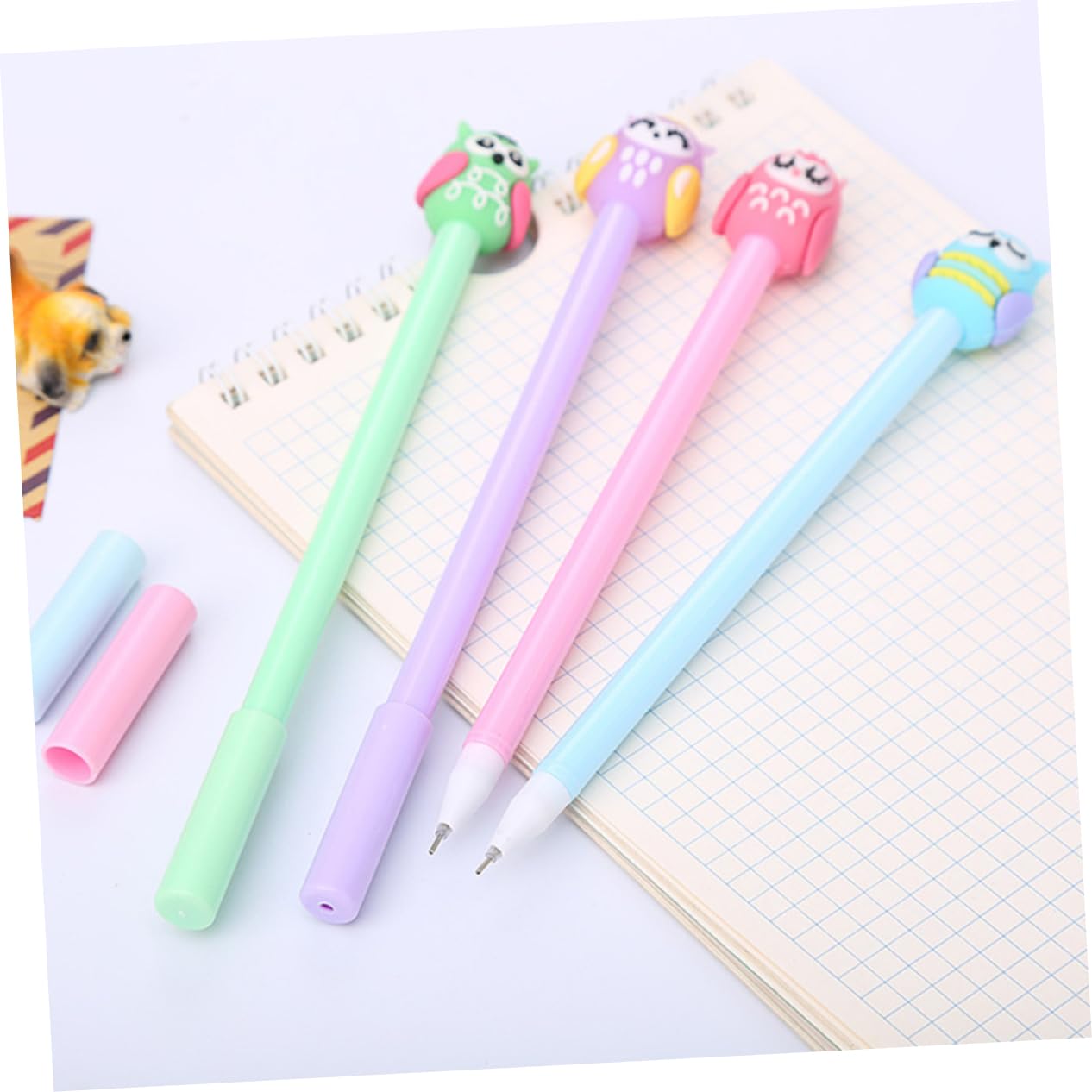MAGICLULU 3 Set di Penne in Silicone con Inchiostro Gel Cancelleria Scolastica Design a Forma di Gufo Penne per Studenti per Ragazzi E Ragazze Adulti 12 Pezzi*3