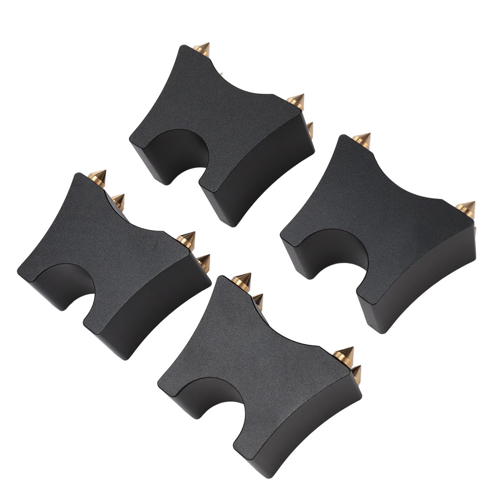 AMONIDA Soporte Ajustable con Punta HiFi Que Absorbe los Golpes para Amplificadores e Instrumentos Musicales Aleación de Aluminio 4 Uds (Black)