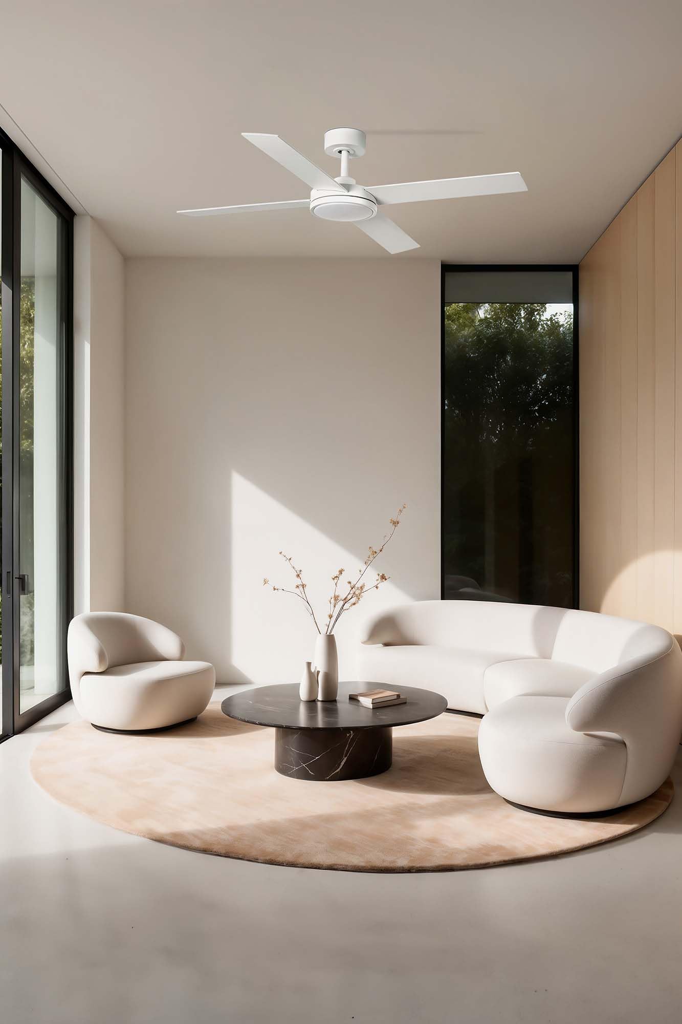 FARO BARCELONA Ventilatore SAINT L bianco led telecomando timer funzione inversa faro