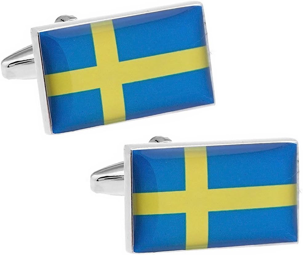 Cuffcuff CufflinksSwedish Flag Cufflinks