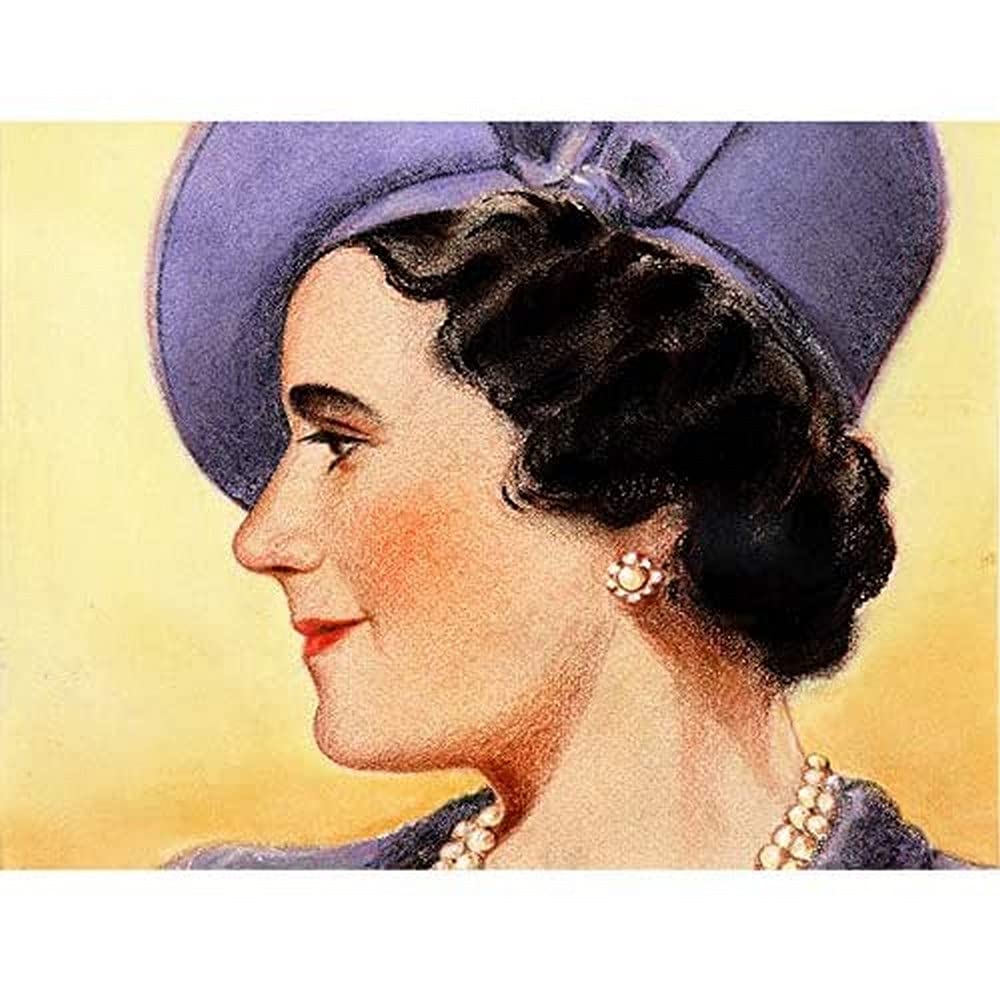 Timym Portrait Queen Elizabeth (Bowes-Lyon) England Painting Unframed Wall Art Print Poster Home Decor Premium