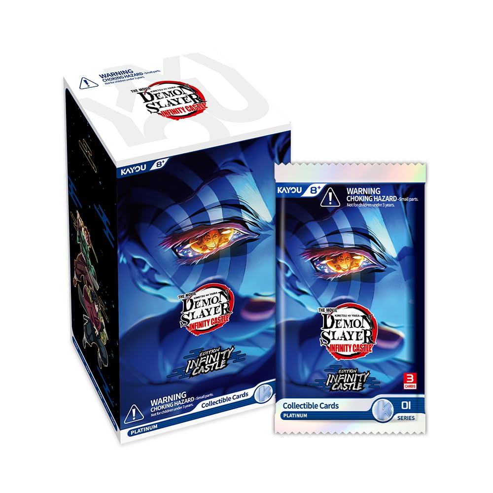 Kayou Demon Slayer: Kimetsu no Yaiba Collectible Cards, Infinity Castle Edition, Series 1, 12 Packs, 3 Cards Per Pack